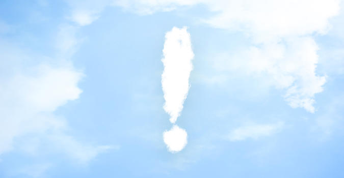 叹号型云朵图片素材免费下载
