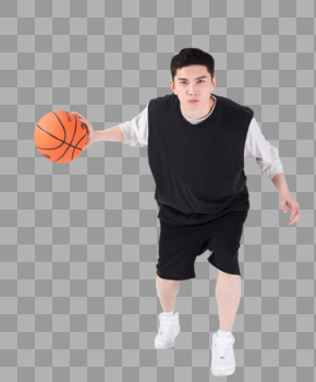 拿着篮球打篮球的年轻男生图片素材免费下载