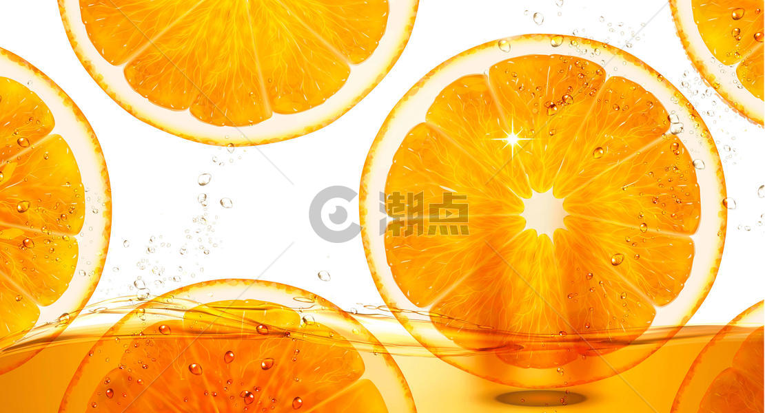 清爽橙汁背景图片素材免费下载