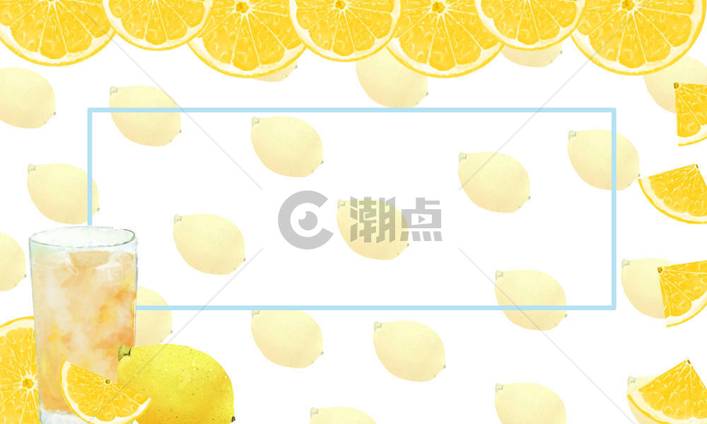 夏季清爽柠檬背景图片素材免费下载
