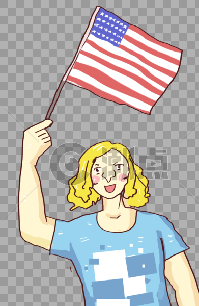 美国独立日漫画人物素材图片素材免费下载