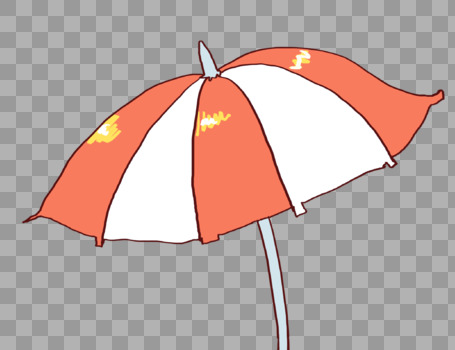 防暑防晒漫画遮阳伞素材图片素材免费下载