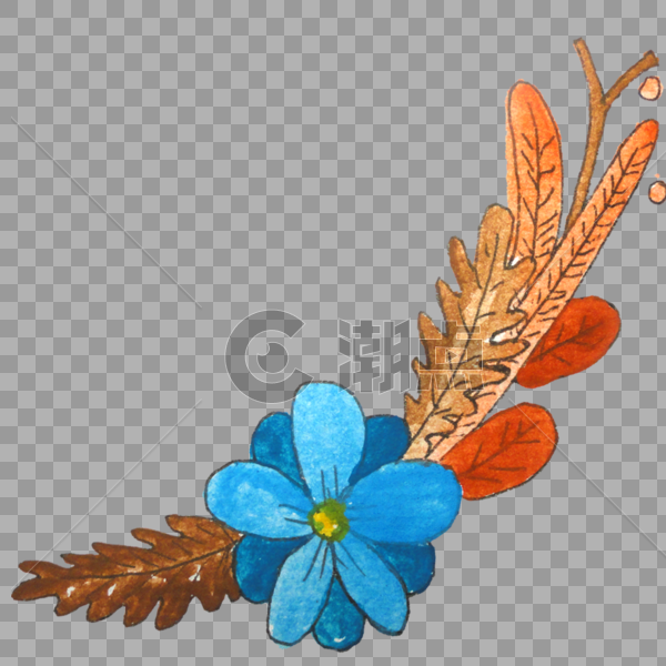 蓝色花朵图片素材免费下载