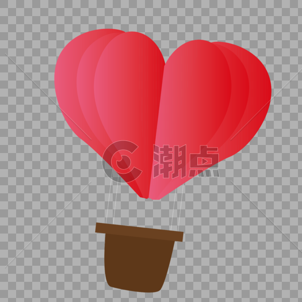 爱心热气球图片素材免费下载