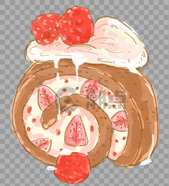 草莓味的蛋糕图片素材免费下载