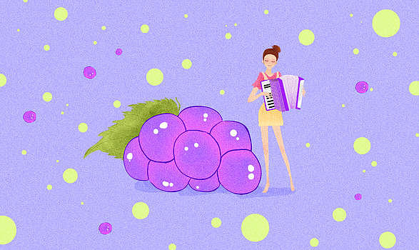 葡萄水果插画图片素材免费下载