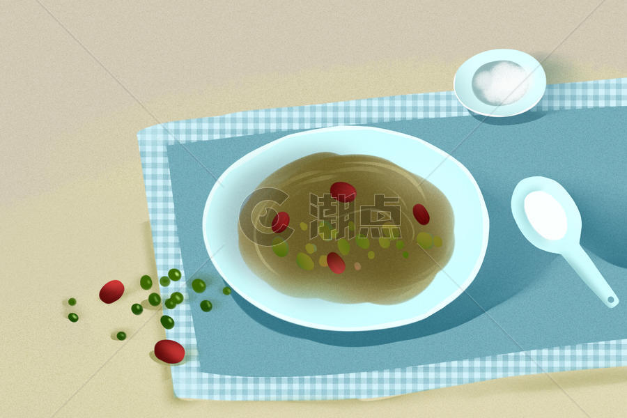 大暑美食绿豆汤图片素材免费下载