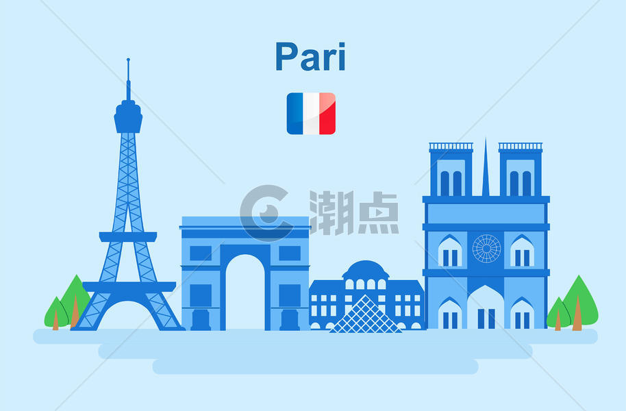 旅游城市巴黎建筑图片素材免费下载