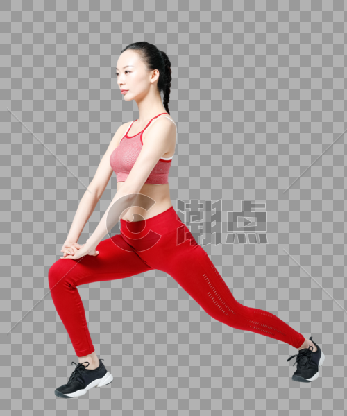 运动女性健身拉伸热身运动图片图片素材免费下载