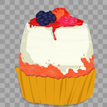 清新板绘食物插画蛋糕图片素材免费下载