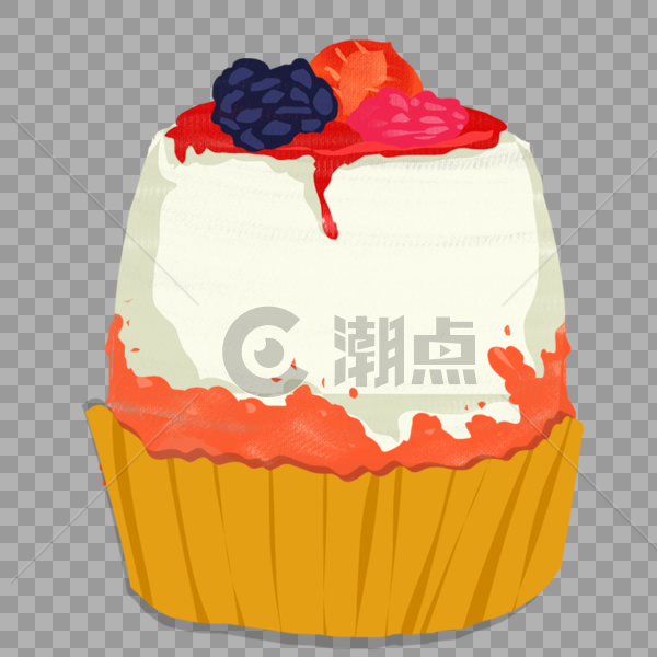 清新板绘食物插画蛋糕图片素材免费下载