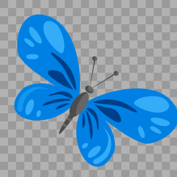 蓝色蝴蝶图片素材免费下载