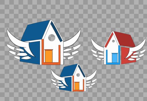 长翅膀的房子图片素材免费下载