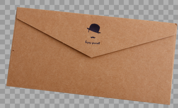 一只牛皮纸信封免抠图元素图片素材免费下载