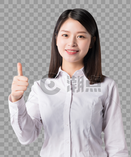 商务女性白领竖大拇指点赞图片图片素材免费下载