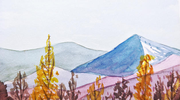 西藏风景插画图片素材免费下载