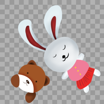 儿童玩具小兔子小熊图片素材免费下载