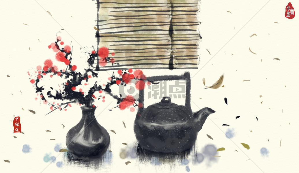 中国风水墨茶艺图片素材免费下载