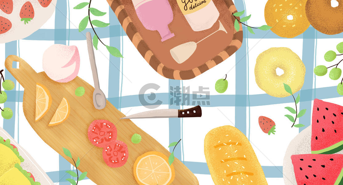 夏天水果食物背景图片素材免费下载