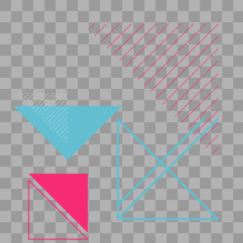 孟菲斯风格线条点线面三角形几何图形素材图片素材免费下载
