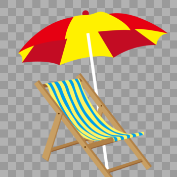 遮阳伞躺椅图片素材免费下载