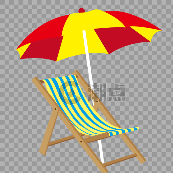 遮阳伞躺椅图片素材免费下载