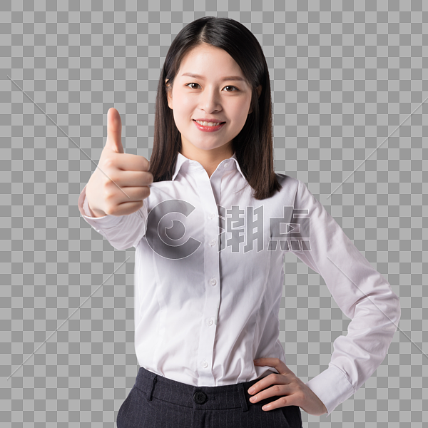 商务女性白领竖大拇指点赞图片图片素材免费下载