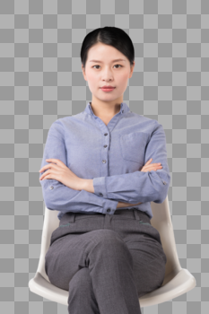 商务白领职场女性坐在椅子上图片图片素材免费下载