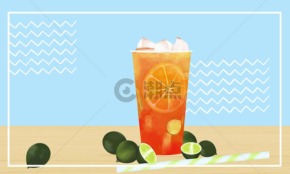 夏季清爽背景橙汁图片素材免费下载