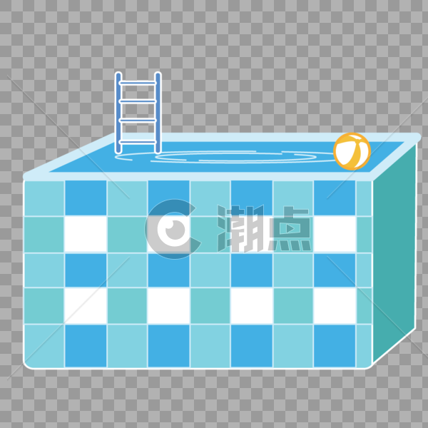 蓝色瓷砖游泳池图片素材免费下载