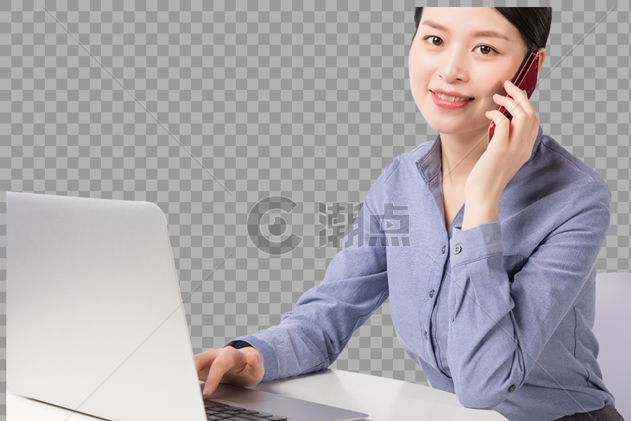 正在办公打电话沟通的商务女性图片图片素材免费下载