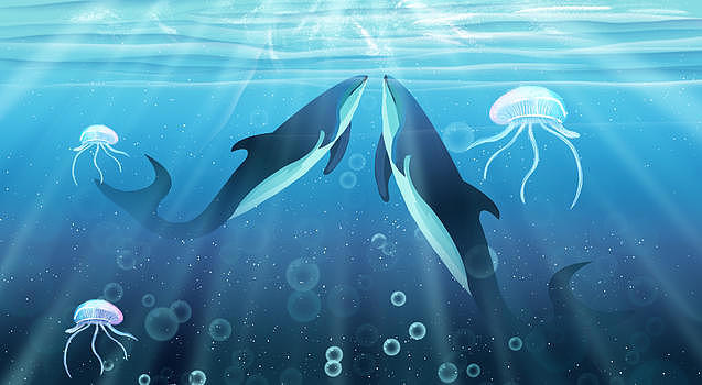 深海里的鲸鱼图片素材免费下载