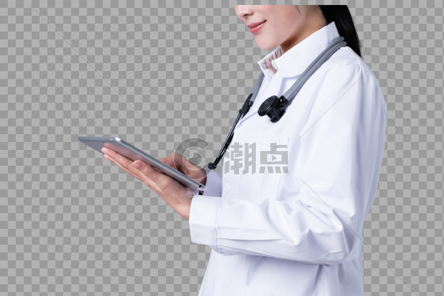 年轻医生使用平板电脑图片图片素材免费下载