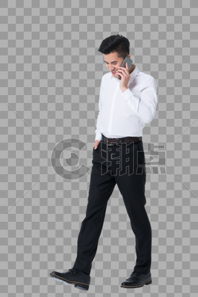 商务男士站着用手机打电话图片素材免费下载