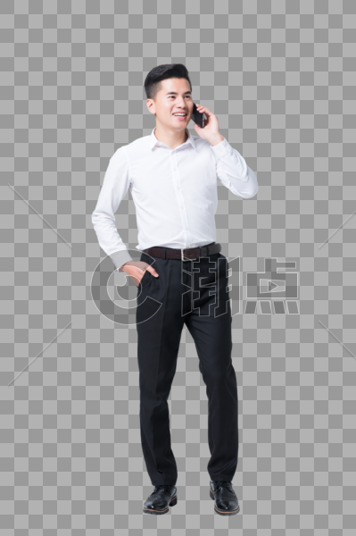 商务男士站着用手机打电话图片素材免费下载