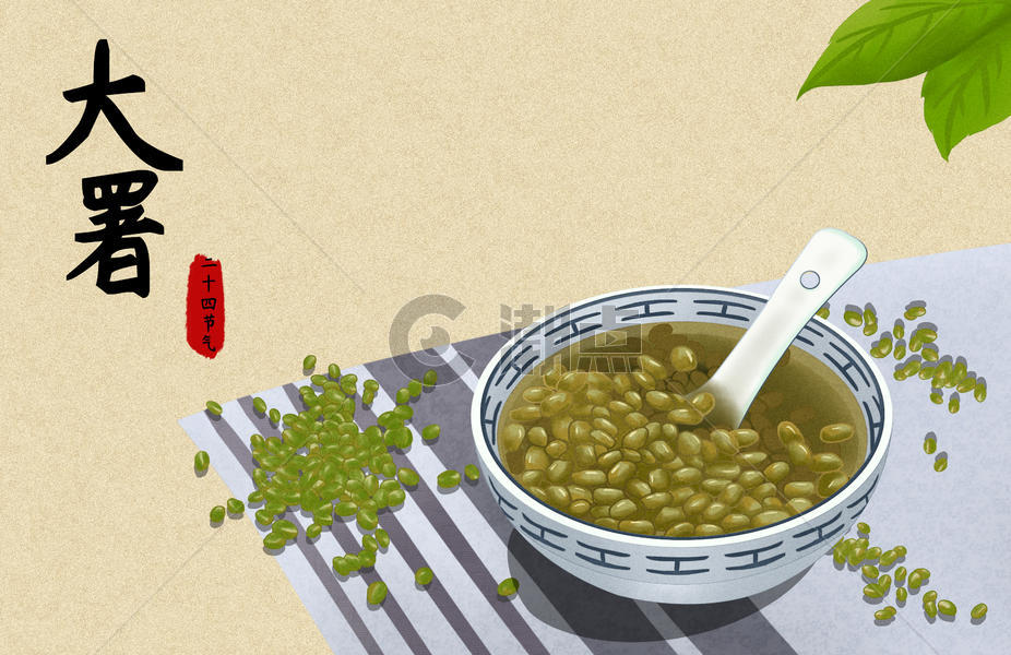 大暑清凉绿豆汤图片素材免费下载