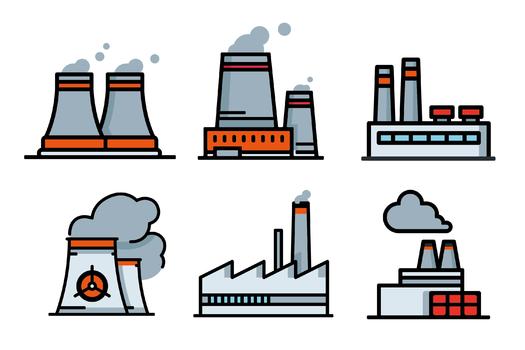 工业污染图标图片素材免费下载