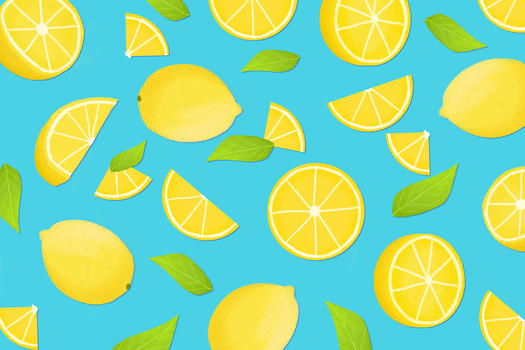 清新柠檬背景素材图片素材免费下载