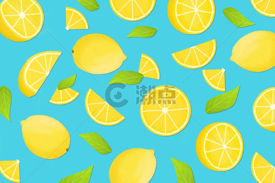 清新柠檬背景素材图片素材免费下载