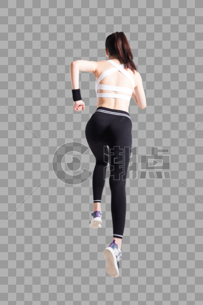 奔跑跑步的运动女性背影图片图片素材免费下载