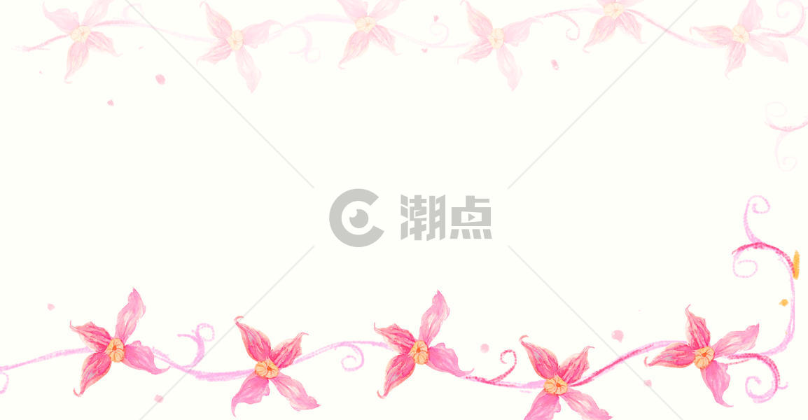 粉红色水彩花朵插画图片素材免费下载