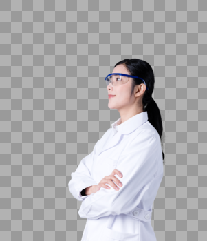 戴着护目镜的女科学家图片素材免费下载