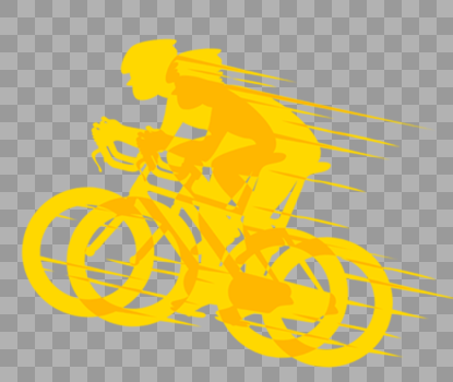 骑山地自行车剪影图片素材免费下载