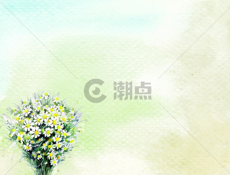 花朵水彩背景图片素材免费下载