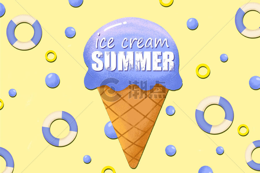 夏日冰淇淋背景图片素材免费下载