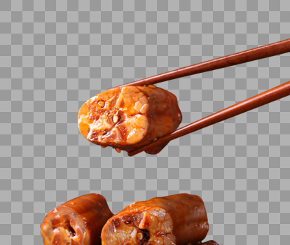 筷子夹鸭脖子图片素材免费下载