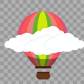 热气球云中图片素材免费下载