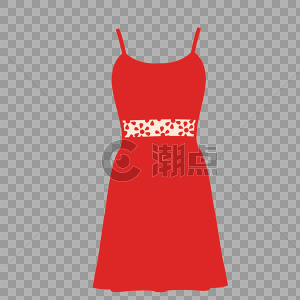 红色连衣裙图片素材免费下载