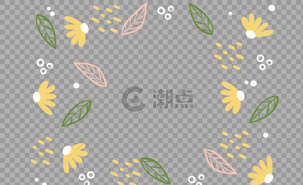 黄色植物花卉底纹装饰图片素材免费下载