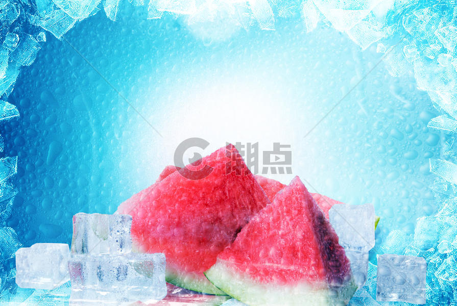 夏日冰爽水果西瓜图片素材免费下载